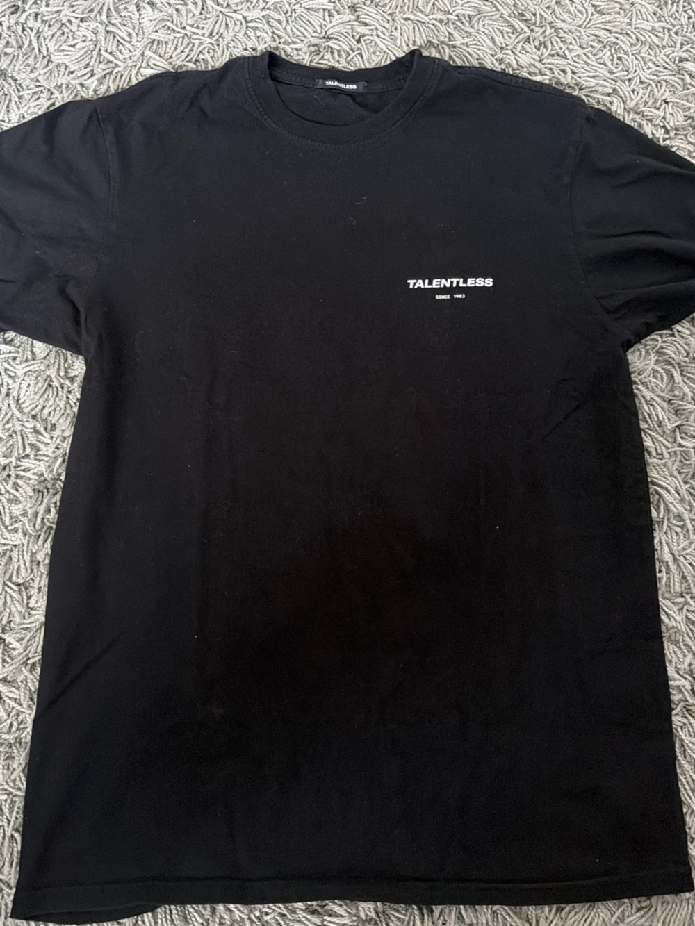 TALENTLESS Black Short Sleeve Graphic Logo Tee
